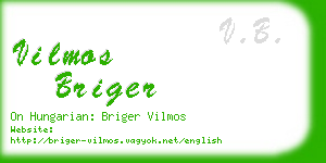 vilmos briger business card